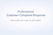 professional customer complaint response for businesses