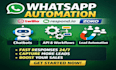 setup twillo, respond io, zoko sms or whatsapp automation
