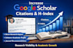 increase google scholar backdated citation, h index, recommendation in a journal