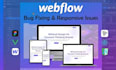 fix webflow responsive issues layout bugs or alignment errors in 24 hours