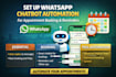 set up whatsapp auto reply and chatbot for appointment booking and reminders