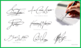 design a professional hand drawn signature on paper