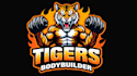 make different tiger body builder logo with express delivery