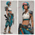 create futuristic sci fi character illustration