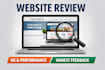 review your website and provide detailed feedback