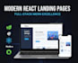 build a modern responsive react landing page