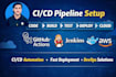 create ci cd pipeline with github actions, jenkins, docker and AWS