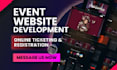 design and develop a professional event website with ticketing and registration