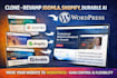clone revamp joomla shopify durable ai website to wordpress elementor website