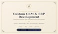 develop custom CRM erp business management software