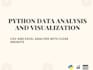 data analysis and visualization using python and pandas