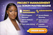 write a professional project management scrum master resume agile pmp