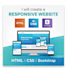 create a responsive website using HTML CSS and bootstrap