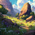 do stylized environment illustration background art