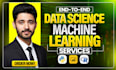 do data science, data analysis, machine learning projects in python and rstudio