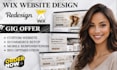 do wix website, redesign business website, website development, wix online store