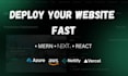 deploy your mern or nextjs website on azure, AWS, netlify, or vercel