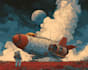 illustrate cinematic sci fi characters and futuristic scenes