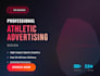 design an athletic advertising picture