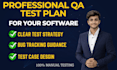 create a professional QA test plan for your software