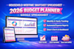 household webtime smartsheet spreadsheet, 2026 budget planner google spreadsheet