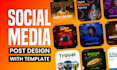 design social media posts and photoshop templates