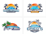 create unique pool logo design with copyright