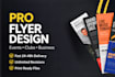 design eye catching event, party or business flyer