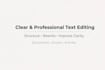 structure and rewrite your text clearly and professionally