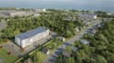 render3d site development,architectural land planning,map out street,aerial view