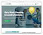 design laundry website, cleaning service website dry cleaning site with booking