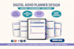 create adhd planner akiflow, hyperlinked planner, etsy digital planner