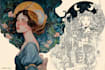 create illustrations in art nouveau style