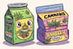 draw cartoon cannabis packaging design