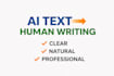 humanize ai written content into natural english
