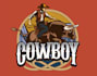 make authentic vintage cowboy logo with t shirt design