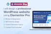 design a professional wordpress website using elementor pro