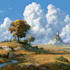 digitally paint fantasy landscape