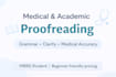 proofread and edit medical and academic documents