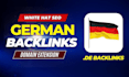 do german dofollow backlinks on high traffic, da and DR site