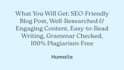 write SEO optimized blog posts that rank on google