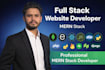 do custom full stack website development as a full stack developer