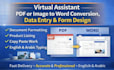 do data entry in english, arabic typing, formatting services