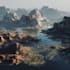 draw a procedural houdini environment