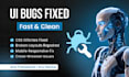 fix UI bugs, CSS issues, and responsive website problems