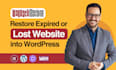 restore expired or lost websites using wayback archive