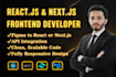 develop react or next js web application