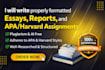 write properly formatted essays, reports and apa harvard assignments