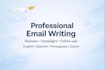 write professional emails in spanish and english