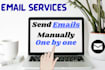 manually send emails one by one